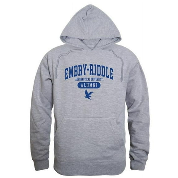 Embry-Riddle Aeronautical University Mens Alumni Hoodie, Heather Gray - Large