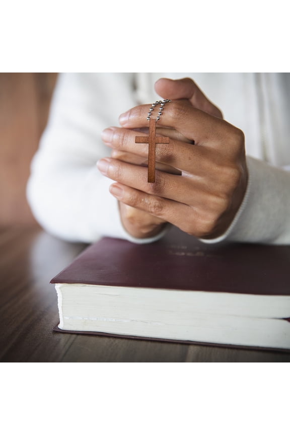Cross Necklaces, Religious Pendant Jewelry, Metal Cross Pendant for Prayer & Daily Wear, Black Gold Brown