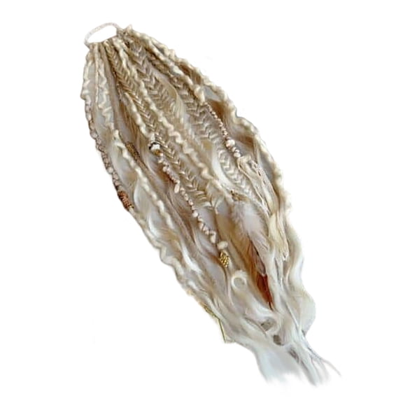 Emdiqzs Hip-Hop Ombre Dreadlock Extensions, Synthetic Heat Resistant Crochet Braiding Hair, Handmade Twist Hair Extensions for Women, Blonde & Teal, Dark Brown & Teal