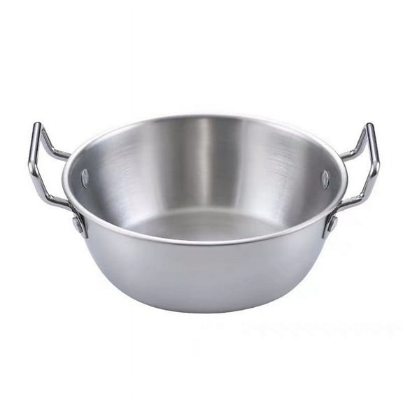 Emdiqzs Kitchen Cookware Kitchen Essentials Stainless Steel Mini Pot, Non Stick Small Cooking Pot with Handle, Gold Silver