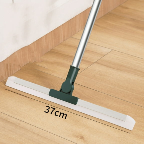 Emdiqzs Magic Silicone Mop, 2-in-1, Heavy-Duty, for Home & Bathroom Floor, White-Green