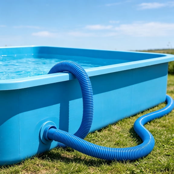 Emdiqzs Pool Cleaning Tools Pool Hose Replacement Kit 1.3 Inch Flexible Pool Pump Hose with Clamps for Above Ground Pool Pool Maintenance Blue