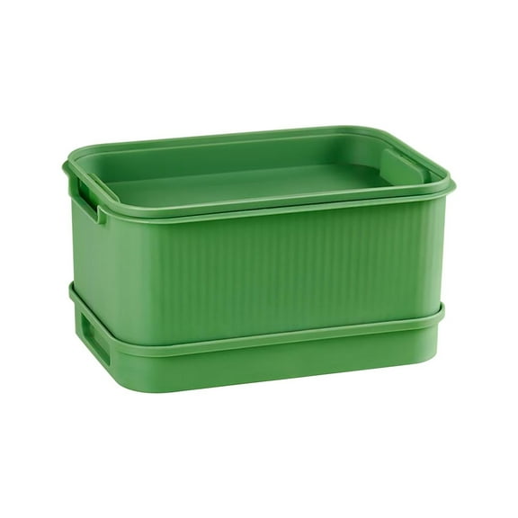 Emdiqzs Raised Garden Bed – Modular Green Plant Container with Grooved Edges, Reusable Indoor & Outdoor Gardening Planter for Vegetables & Herbs in Green