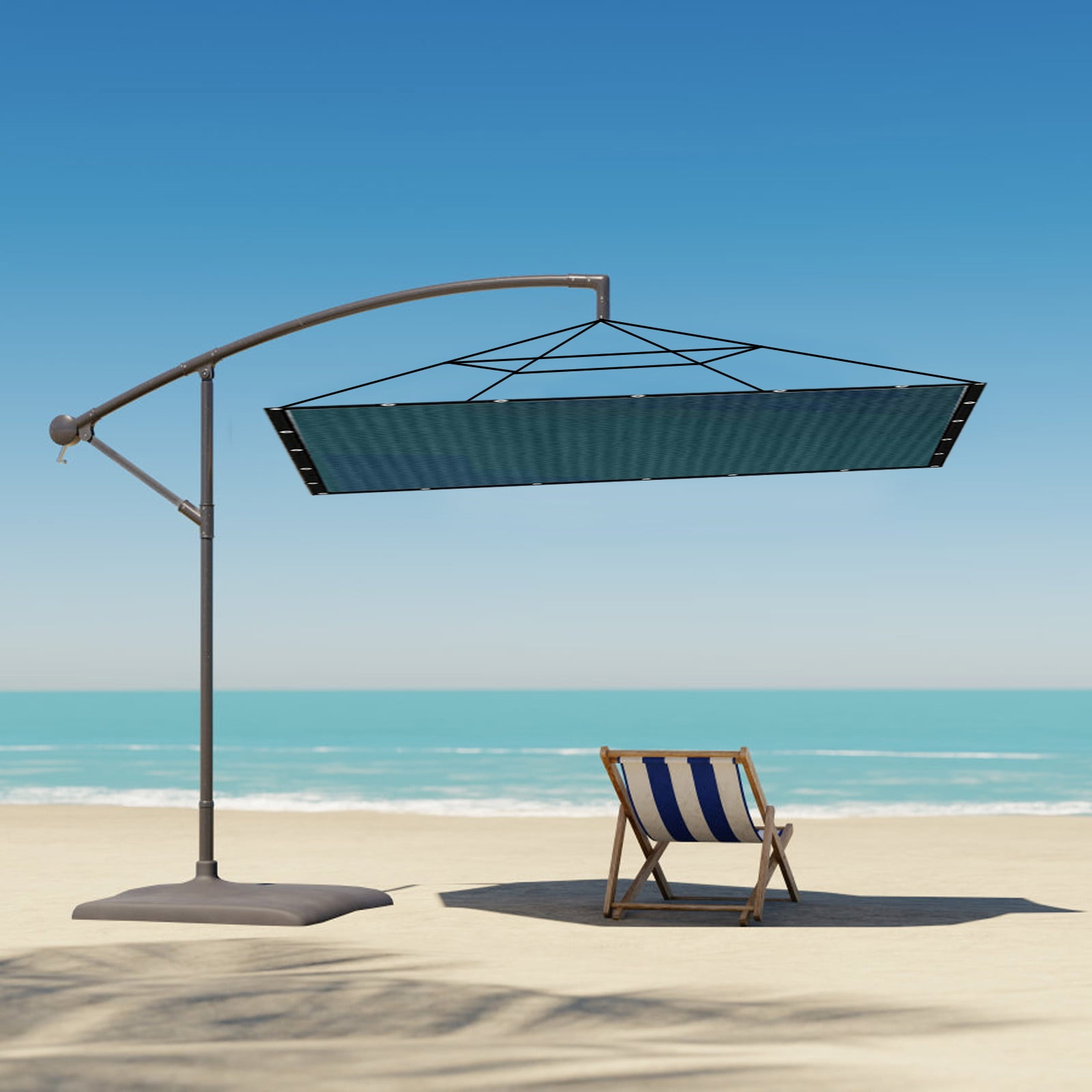 Emdiqzs Sun Shade Patio Shade Cloth Heavy Duty Reinforced Grommets UV Resistant Canopy for Backyard Garden Patio Porch Dark Green