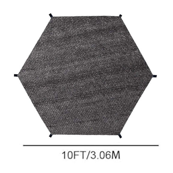 Emdiqzs Trampoline Shade Cover UV Protection Waterproof Sunshade Canopy, Fits 8ft Round Trampoline, Outdoor Backyard Playground Accessory, Black