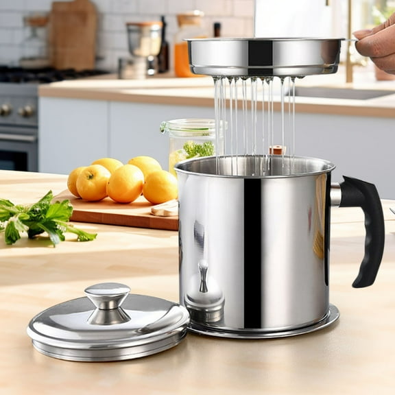 Emdiqzs Vegetable Squeezer Food Strainer, Stainless Steel Manual Food Press Tool, For Kitchen Dumpling Filling Juicing, Silver
