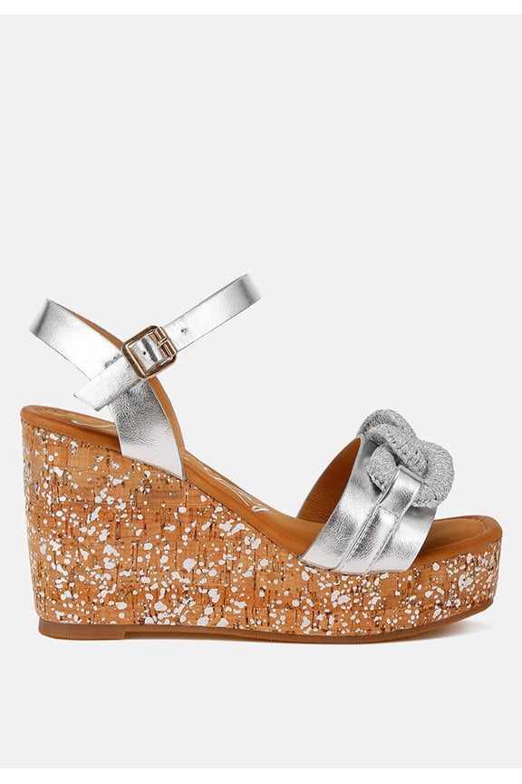 Emelda Chain Link Detail Wedge Sandals