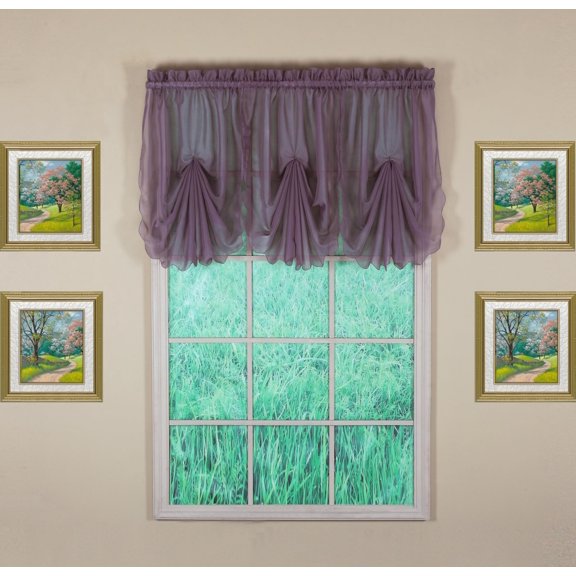 Emelia Voile Fan Insert Amethyst 30" W X 40" L