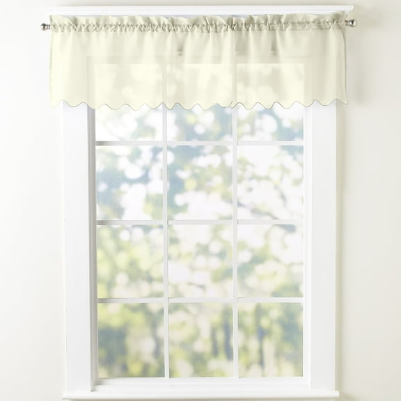 Emelia sheer Ecru kitchen curtain valance