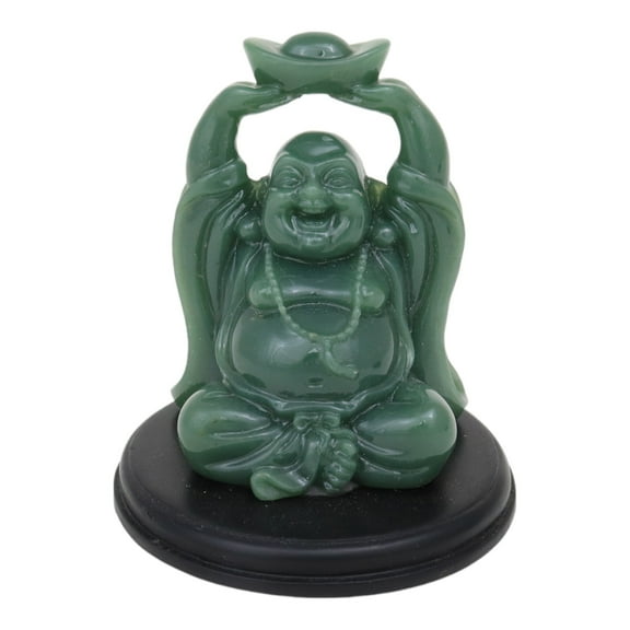 Feng Shui Import Emeral Money Buddha Buddha Statue 3 inch Garden Statue