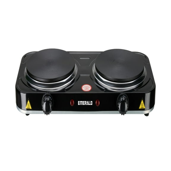 Emerald 20 2-Coil Black Countertop Burner
