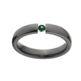 thumbnail image 1 of Emerald 4mm Black Zirconium Tension Set Ring, 1 of 3