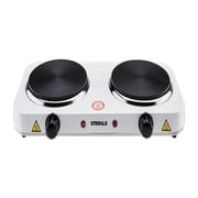 Emerald 5.5  2-Coil White Electric Countertop Burner