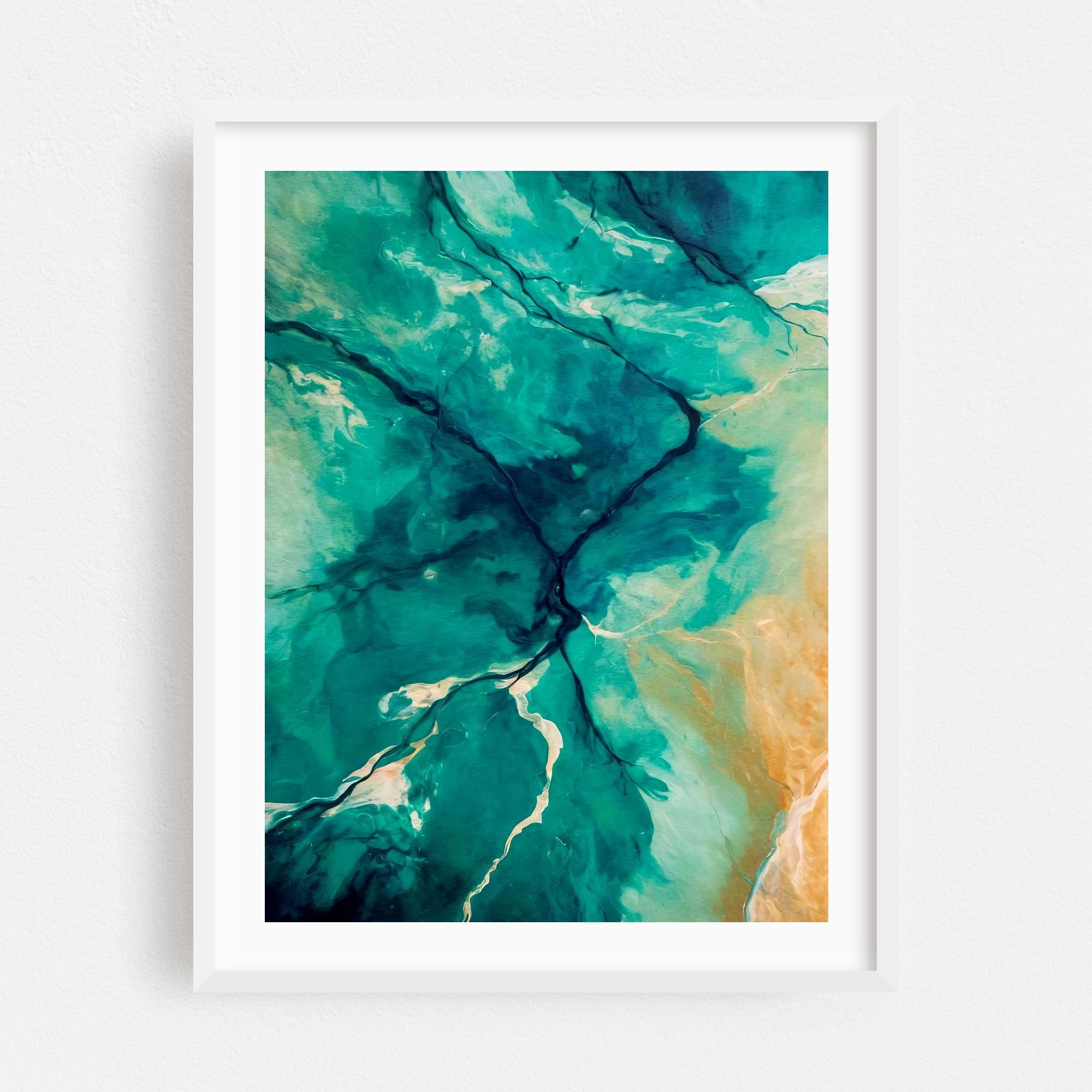 Emerald Abyss - Digital Art Abstract Ocean Water Nature Coastal ...