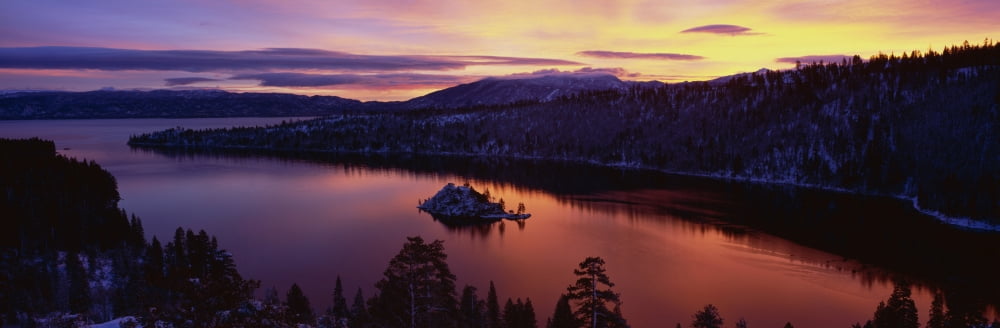 Emerald Bay Lake Tahoe CA Canvas Art - Panoramic Images (36 x 12)