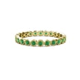 thumbnail image 1 of Emerald Bezel Set Milgrain Work Eternity Band 0.57 ct tw to 0.67 ct tw in 14K Yellow Gold.size 6.0, 1 of 8