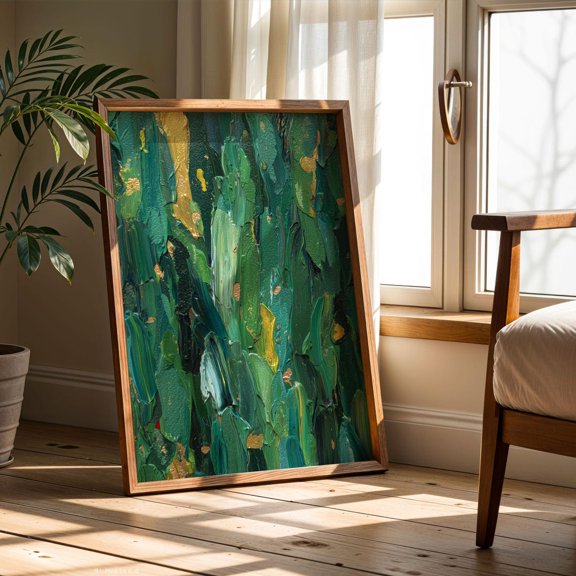 Emerald Canopy Print Green Modern Decor Unframed Paper Print