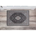 thumbnail image 1 of Contemporary Home Living 2.25' x 3.25' Persian Medallion Area Throw Rug - Black and Cream, 1 of 7