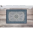thumbnail image 1 of Contemporary Home Living 2.25' x 3.25' Persian Floral Medallion Area Throw Rug - Cream and Blue, 1 of 7