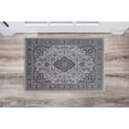 thumbnail image 1 of Contemporary Home Living 2.25' x 3.25' Ornate Floral Vine Area Throw Rug - Cream and Gray, 1 of 8