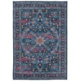 thumbnail image 1 of Contemporary Home Living 3.25' x 5' Floral Medallion Area Throw Rug - Navy Blue and Blue, 1 of 9
