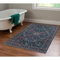 thumbnail image 1 of Contemporary Home Living 3.25' x 5' Floral Medallion Area Throw Rug - Navy Blue and Blue, 1 of 8