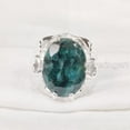 thumbnail image 1 of Emerald Corundum Mans Ring, Natural Emerald Corundum, May Birth Ring, Silver Jewelry, 925 Silver Ring, Gift, Heavy Mens Ring, Arabic Design, Ottoman Style Ring, Christmas, Turkey Mens Signet Ring, 1 of 5