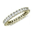 thumbnail image 1 of Emerald Cut 1.00 Ct IGI Certified Lab Grown Diamond Engagement Eternity Band for Gift (E/VVS2) Solid 18K Yellow Gold Size 10 by Diamond-Capitals, 1 of 8