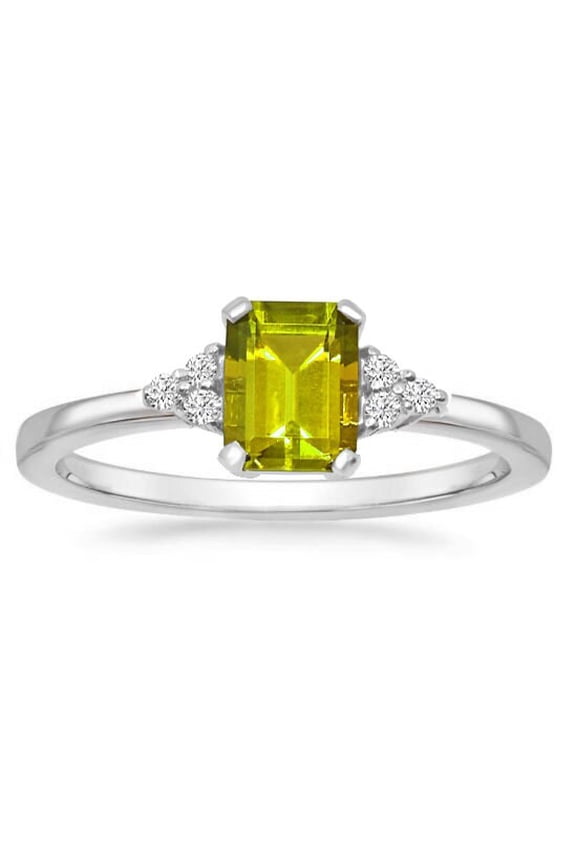 Emerald Cut Amethyst ring, Emerlad Cut Brown, Silver ring, minimalist ring, delicate ring, Gemstone ring, engagement ring, promise ring