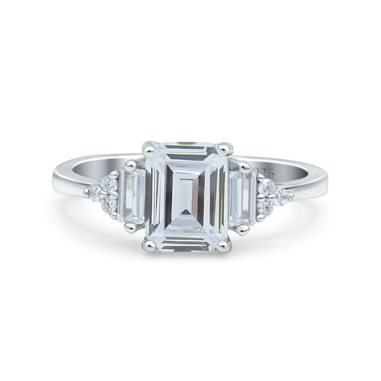 Art deco deals cubic zirconia rings