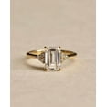 thumbnail image 1 of Emerald Cut Diamond 2 CT Engagement Ring 14K Gold Vermeil Moissanite Diamond Anniversary Gift Ring, 1 of 4