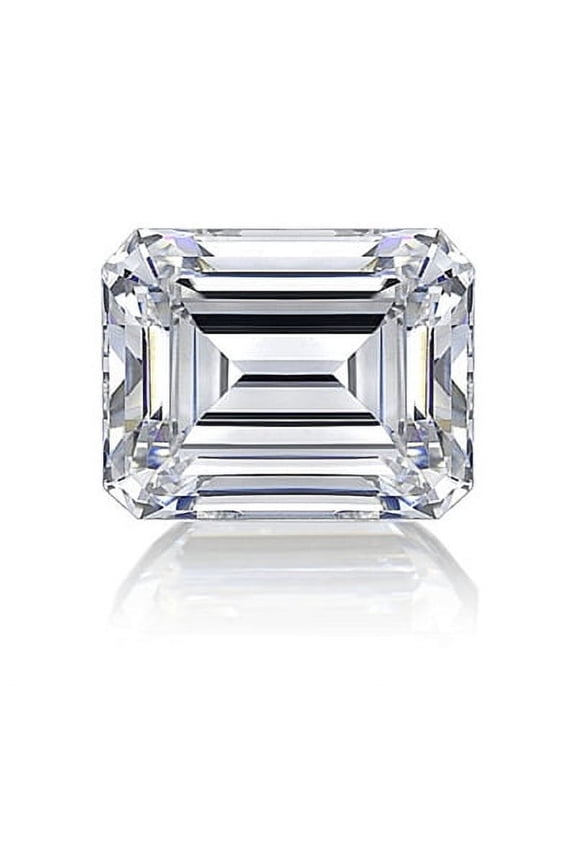 Emerald Cut Diamond Essence Stone - Pink - 6 Carat