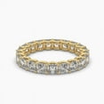 thumbnail image 1 of Emerald Cut Moissanite 18k Shared Prong Eternity Ring, 1 of 7