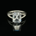 thumbnail image 1 of Emerald Cut Mossianite Gemstone Ring 925 Sterling Silver Ring For Women Solitaire Engagement Ring, 1 of 3