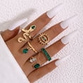 thumbnail image 1 of Emerald Diamond Love Palm Ring Set: Matching Alloy Rings, Electroplated Finish, 4/5/6/7 Piece Set (Unisex), 1 of 11