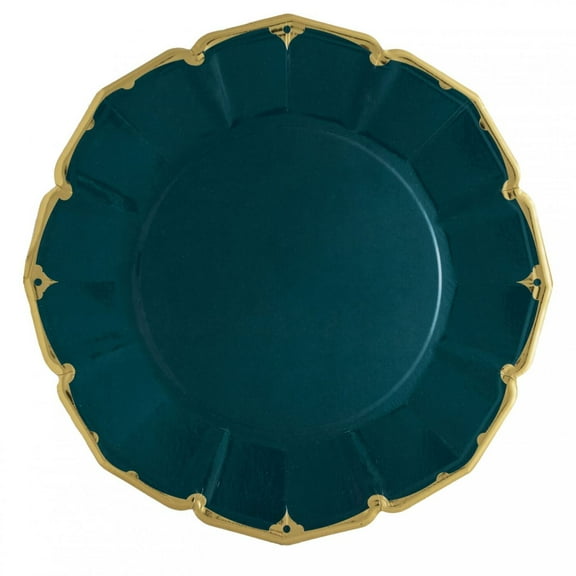 Emerald Dinner Plates | Unique Porcelain Inspired Party Paper Plates
