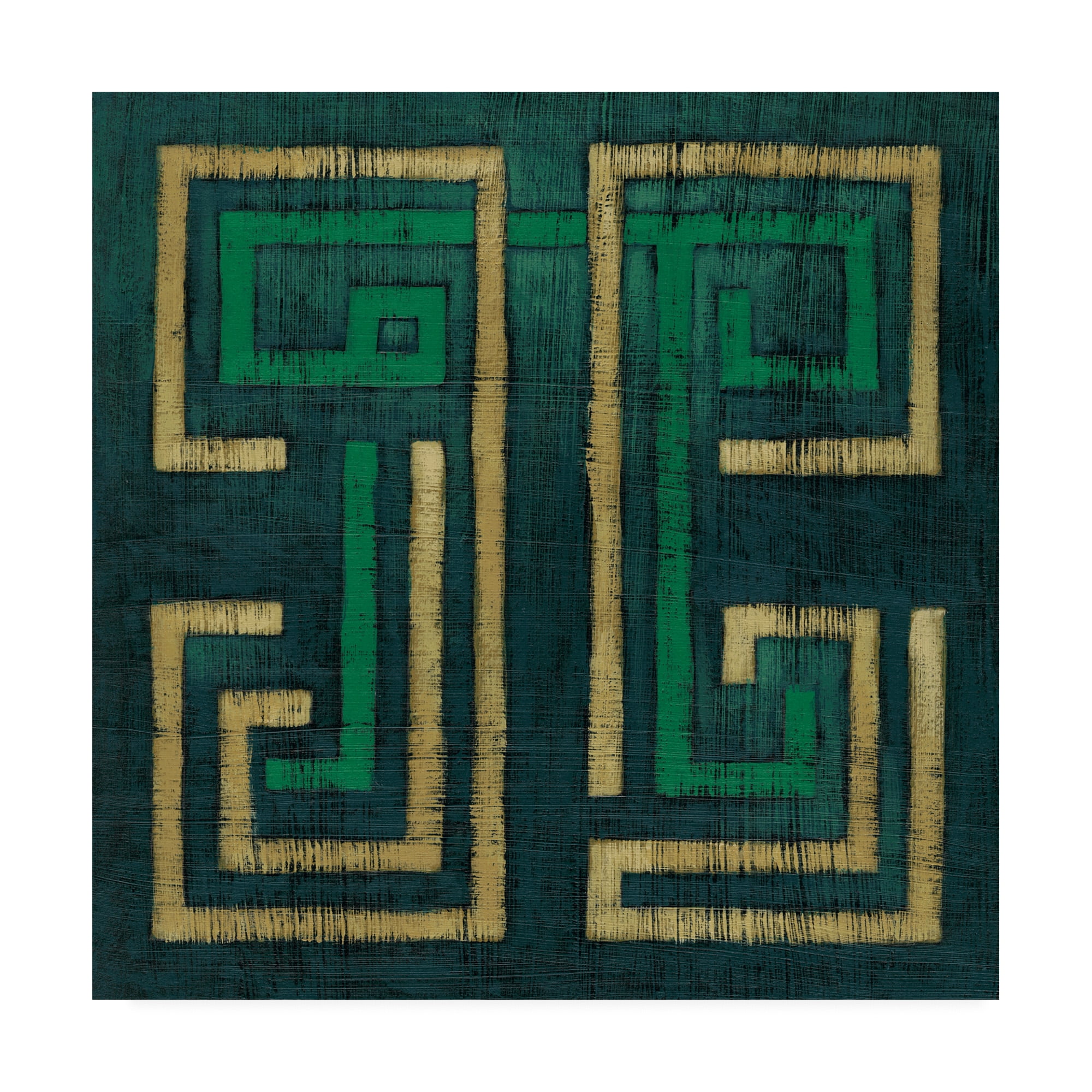 Emerald Diversion I' Canvas Art by Chariklia Zarris