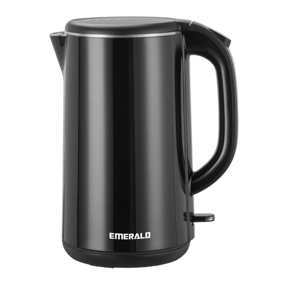 Emerald Electric Kettle, Countertop Water Boiler Kettle Teapot with Cord Storage, 1.8L, Black