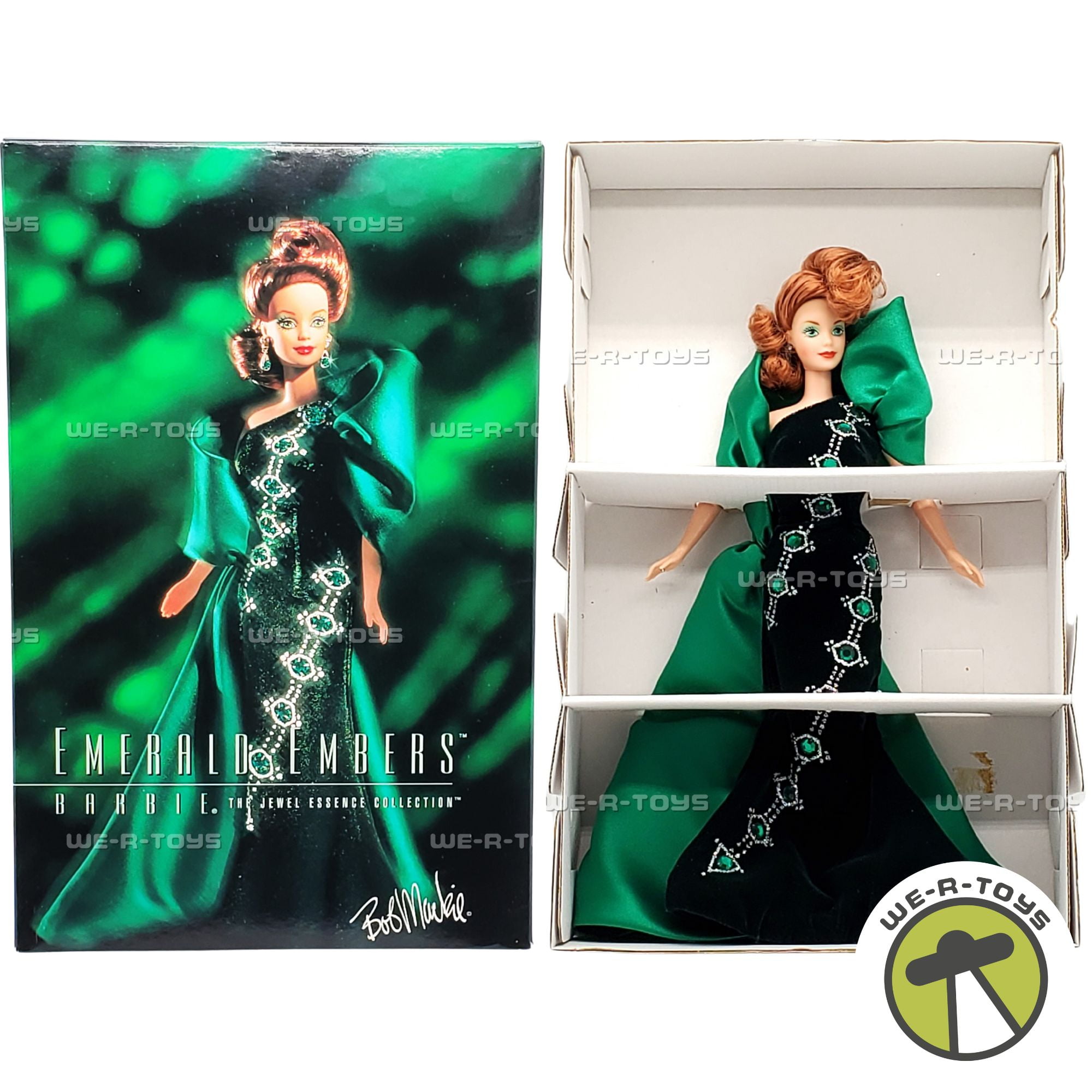 Bob Mackie 1996 Emerald Embers Barbie Doll, Jewel Essence