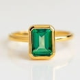 thumbnail image 1 of Emerald Engagement Ring 4ct Emerald Cut 14K Gold Engagement Ring Cluster Ring CZ Diamond Bridal Ring Promise Ring Anniversary Gift, 1 of 5