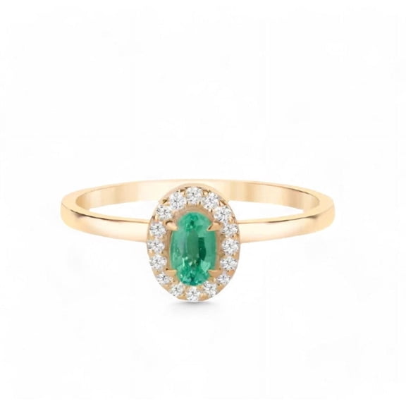 Emerald Enigma Ring in 14k Solid Gold, Rose Gold, or White Gold