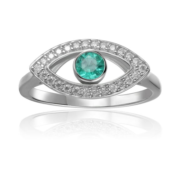 Emerald Evil Eye Ring