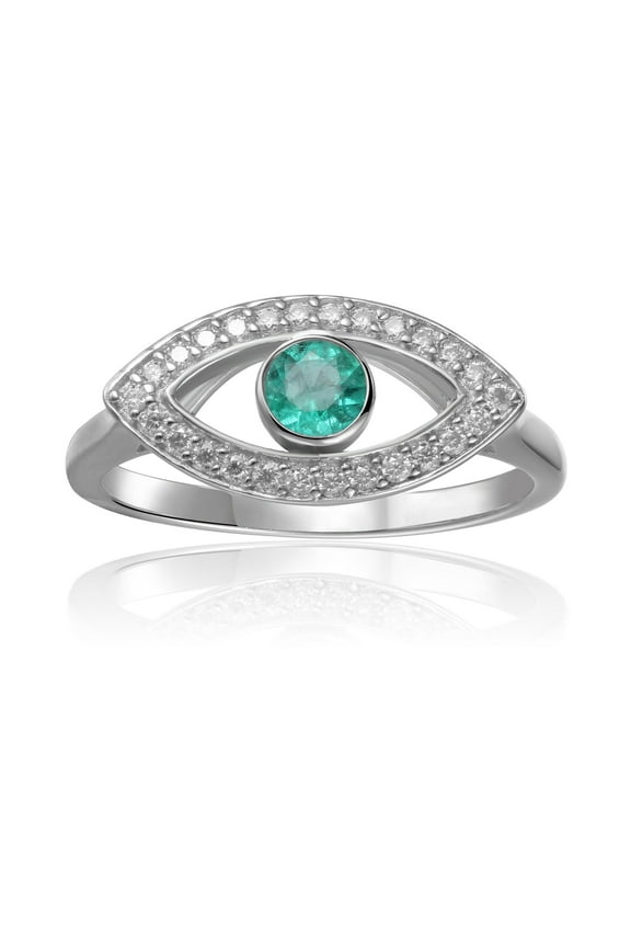 Emerald Evil Eye Ring