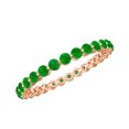 thumbnail image 1 of Emerald Floating Eternity Gold Ring (1.50 CT, AAA Quality), 14K Rose Gold, US 8.50, 1 of 4