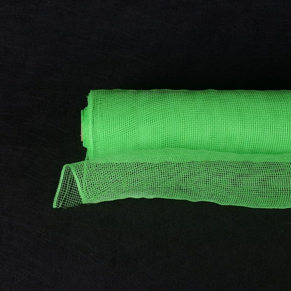 Emerald - Floral Mesh Wrap Solid Color - (21 Inch x 10 Yards )