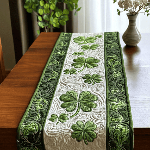 Emerald Forest Quilted Table Runner NCU0PT3273