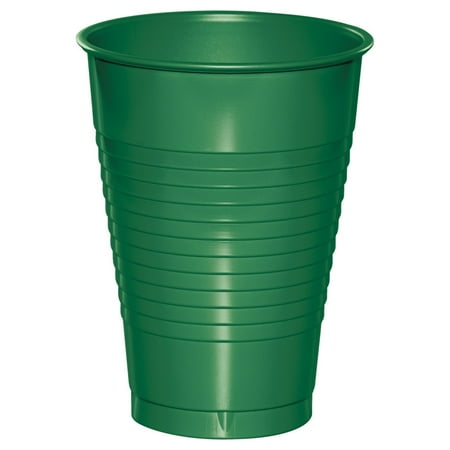 Emerald Green 12 oz Plastic Cups for 20 Guests