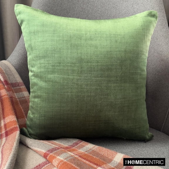 Emerald Green 16"x16" (40x40 cm) Throw Pillows, Velvet Double Side, Top Zipper Leather Puller Throw Pillows For Couch, Solid Color Pattern Modern Style - Velvet Emerald Jules