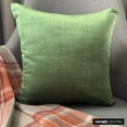 thumbnail image 1 of Emerald Green 24"x24" (60x60 cm) Throw Pillow Cases, Velvet Double Side, Top Zipper Leather Puller Throw Pillows For Sofa, Solid Color Pattern Modern Style - Velvet Emerald Jules, 1 of 10