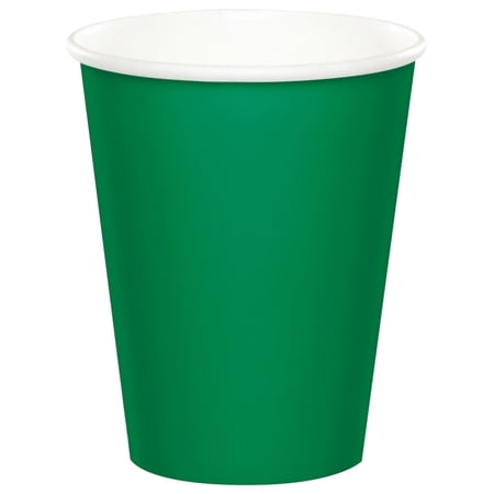 Emerald Green 9 oz Cups 72 Count for 72 Guests